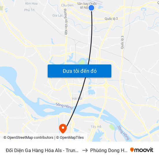 Đối Diện Ga Hàng Hóa Als - Trung Tâm Dịch Vụ Kỹ Thuật Cung Ứng Điện to Phùóng Dong Hospital - INTRACOM map