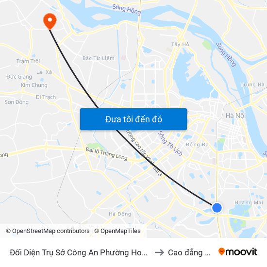 Đối Diện Trụ Sở Công An Phường Hoàng Liệt- 1277 Giải Phóng to Cao đẳng BN Tây Hà map