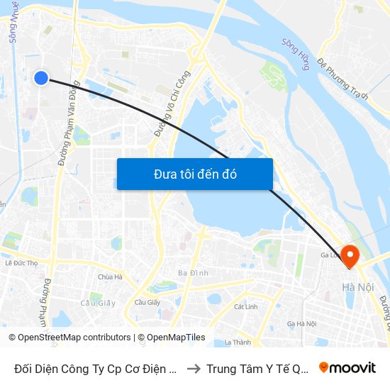 Đối Diện Công Ty Cp Cơ Điện Hn- Đường Đức Thắng to Trung Tâm Y Tế Quận Hoàn Kiếm map