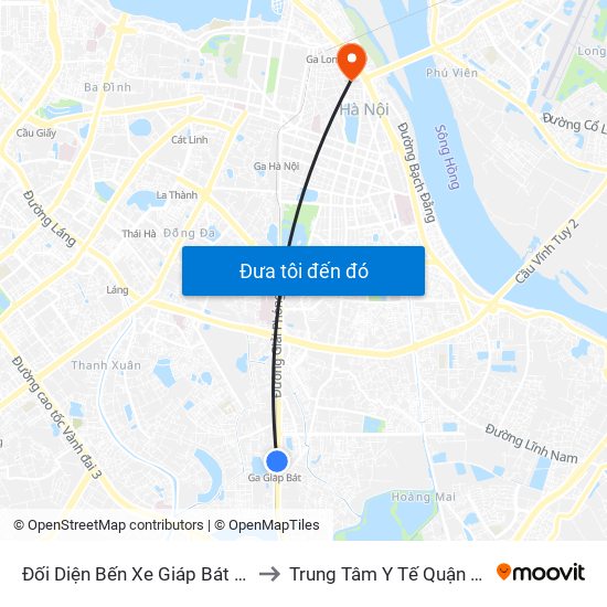 Đối Diện Bến Xe Giáp Bát - Giải Phóng to Trung Tâm Y Tế Quận Hoàn Kiếm map