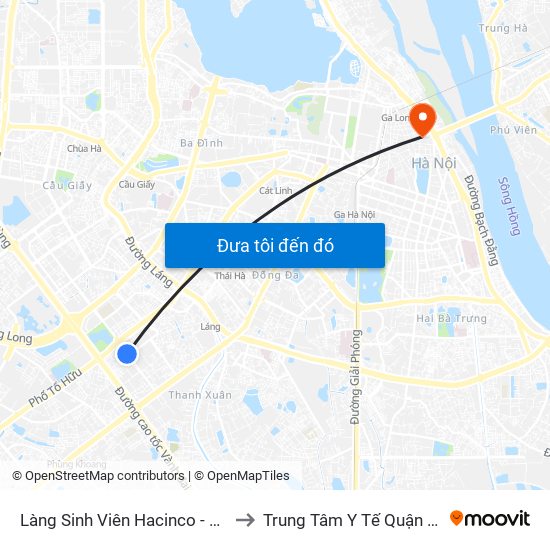 Làng Sinh Viên Hacinco - Nguyễn Tuân to Trung Tâm Y Tế Quận Hoàn Kiếm map