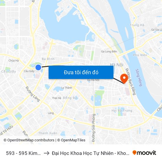 593 - 595 Kim Mã to Đại Học Khoa Học Tự Nhiên - Khoa Hoá map