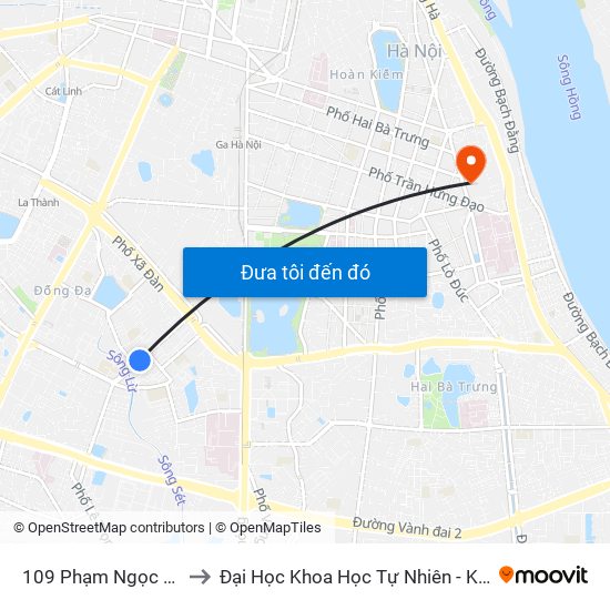 109 Phạm Ngọc Thạch to Đại Học Khoa Học Tự Nhiên - Khoa Hoá map