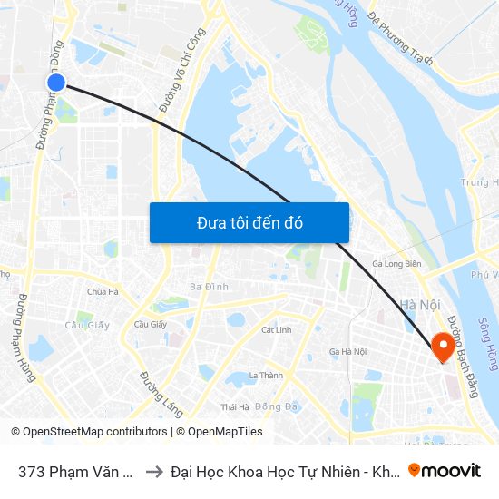 373 Phạm Văn Đồng to Đại Học Khoa Học Tự Nhiên - Khoa Hoá map