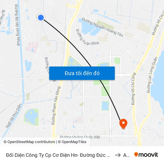 Đối Diện Công Ty Cp Cơ Điện Hn- Đường Đức Thắng to A21 map