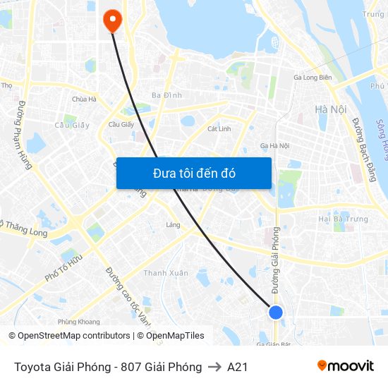 Toyota Giải Phóng - 807 Giải Phóng to A21 map