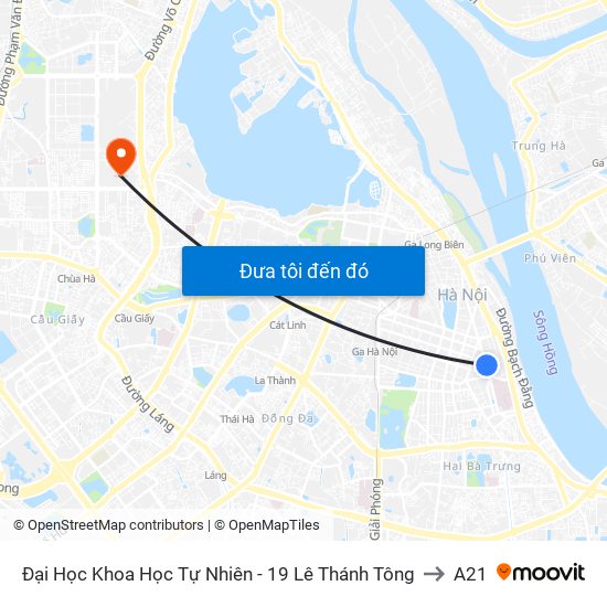 Đại Học Khoa Học Tự Nhiên - 19 Lê Thánh Tông to A21 map