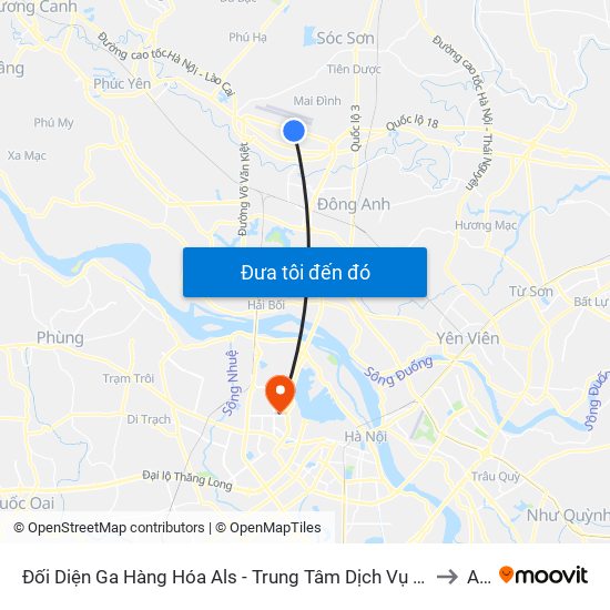 Đối Diện Ga Hàng Hóa Als - Trung Tâm Dịch Vụ Kỹ Thuật Cung Ứng Điện to A21 map