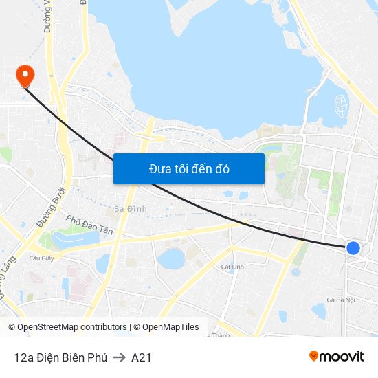 12a Điện Biên Phủ to A21 map