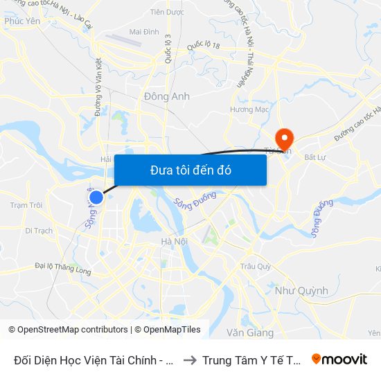 Đối Diện Học Viện Tài Chính - Đường Đức Thắng to Trung Tâm Y Tế Thị Xã Từ Sơn map