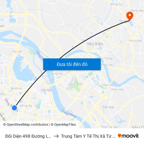 Đối Diện 498 Đường Láng to Trung Tâm Y Tế Thị Xã Từ Sơn map