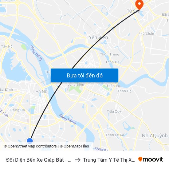 Đối Diện Bến Xe Giáp Bát - Giải Phóng to Trung Tâm Y Tế Thị Xã Từ Sơn map