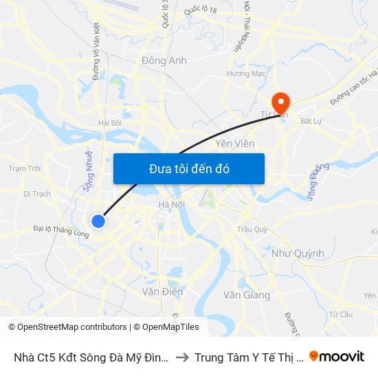 Nhà Ct5 Kđt Sông Đà Mỹ Đình - Phạm Hùng to Trung Tâm Y Tế Thị Xã Từ Sơn map
