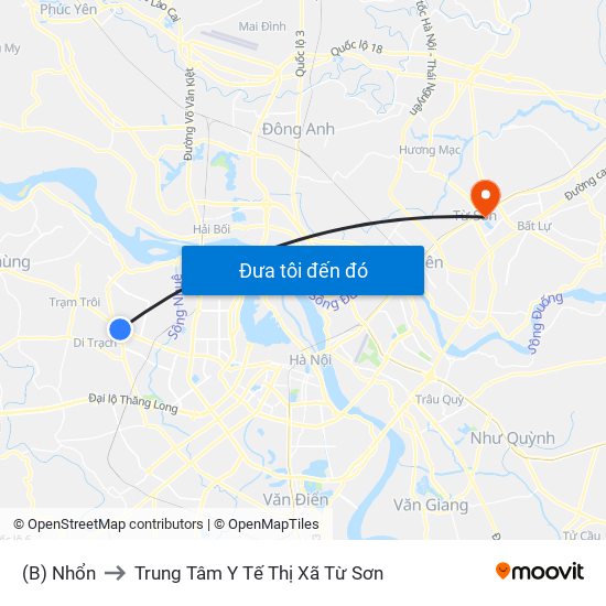 (B) Nhổn to Trung Tâm Y Tế Thị Xã Từ Sơn map