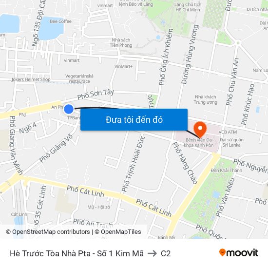 Hè Trước Tòa Nhà Pta - Số 1 Kim Mã to C2 map