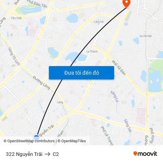 322 Nguyễn Trãi to C2 map