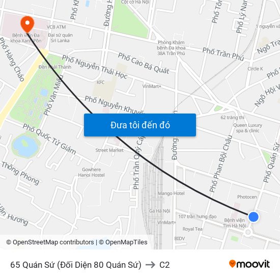 65 Quán Sứ (Đối Diện 80 Quán Sứ) to C2 map