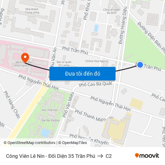 Công Viên Lê Nin - Đối Diện 35 Trần Phú to C2 map