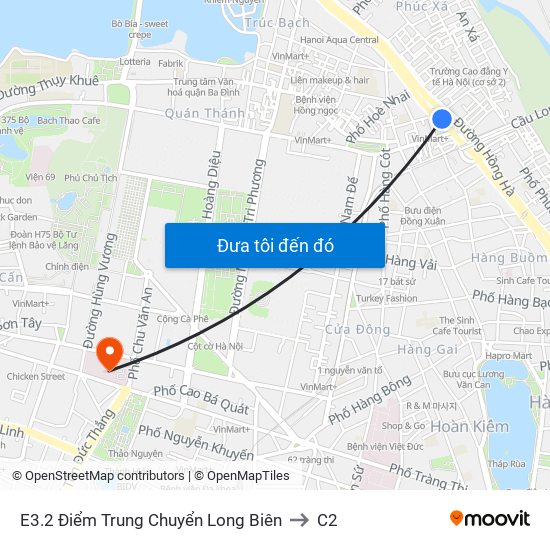 E3.2 Điểm Trung Chuyển Long Biên to C2 map
