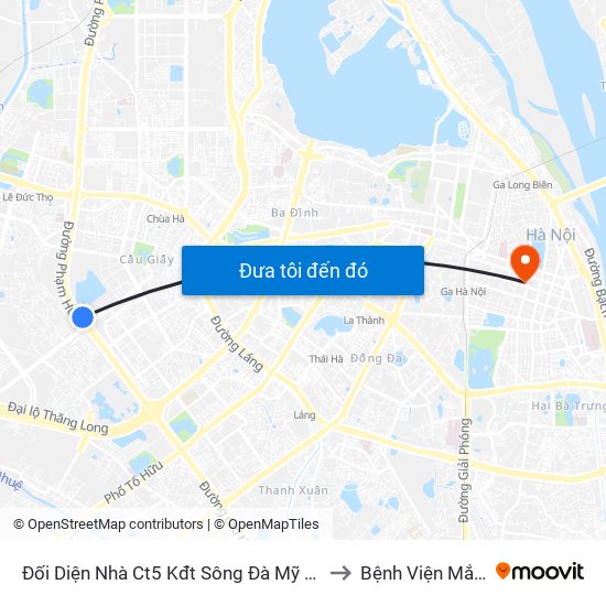 Đối Diện Nhà Ct5 Kđt Sông Đà Mỹ Đình - Phạm Hùng to Bệnh Viện Mắt Hà Nội map
