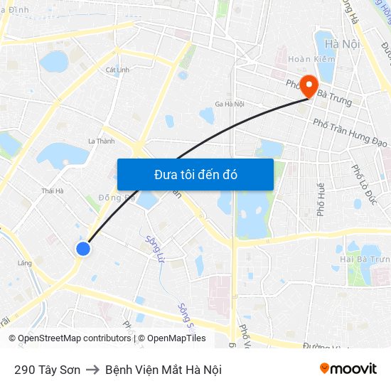 290 Tây Sơn to Bệnh Viện Mắt Hà Nội map