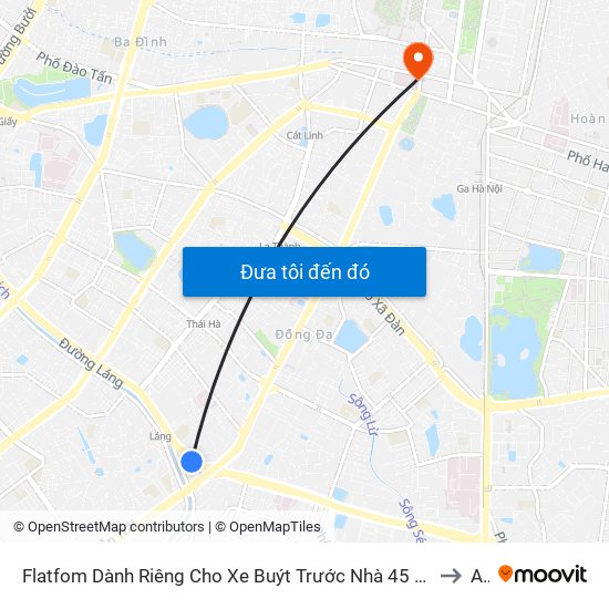 Flatfom Dành Riêng Cho Xe Buýt Trước Nhà 45 Đường Láng to A2 map