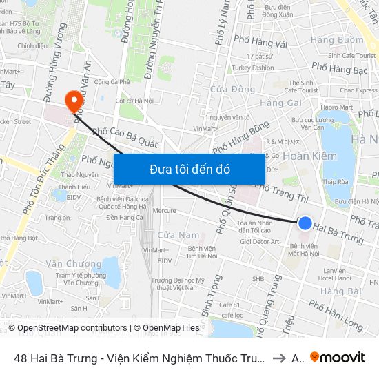 48 Hai Bà Trưng - Viện Kiểm Nghiệm Thuốc Trung Ương to A2 map