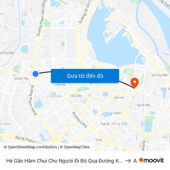 2b Phạm Văn Đồng to A2 map