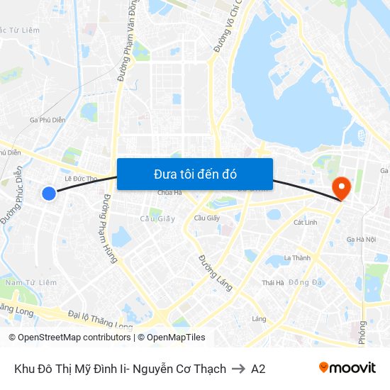Khu Đô Thị Mỹ Đình Ii- Nguyễn Cơ Thạch to A2 map