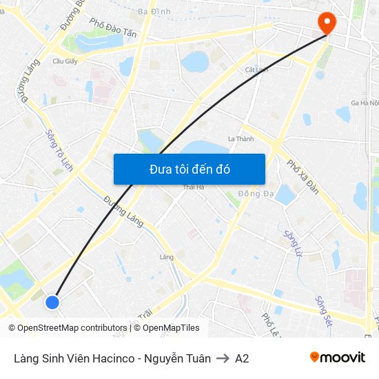 Làng Sinh Viên Hacinco - Nguyễn Tuân to A2 map