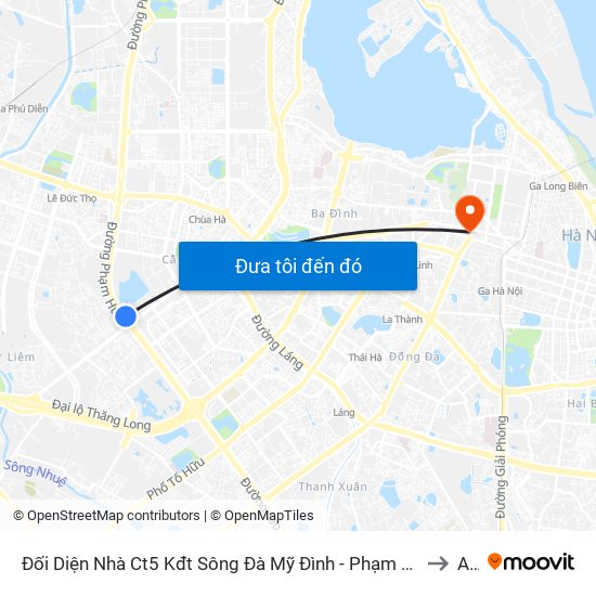 Đối Diện Nhà Ct5 Kđt Sông Đà Mỹ Đình - Phạm Hùng to A2 map
