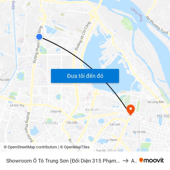 Showroom Ô Tô Trung Sơn (Đối Diện 315 Phạm Văn Đồng) to A2 map