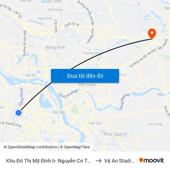 Khu Đô Thị Mỹ Đình Ii- Nguyễn Cơ Thạch to Vệ An Stadium map