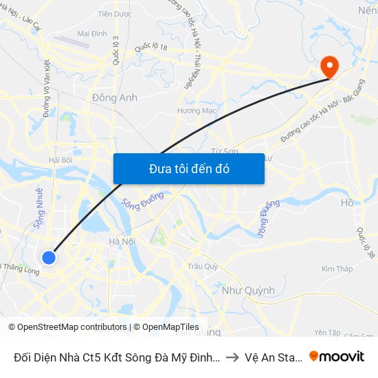 Đối Diện Nhà Ct5 Kđt Sông Đà Mỹ Đình - Phạm Hùng to Vệ An Stadium map