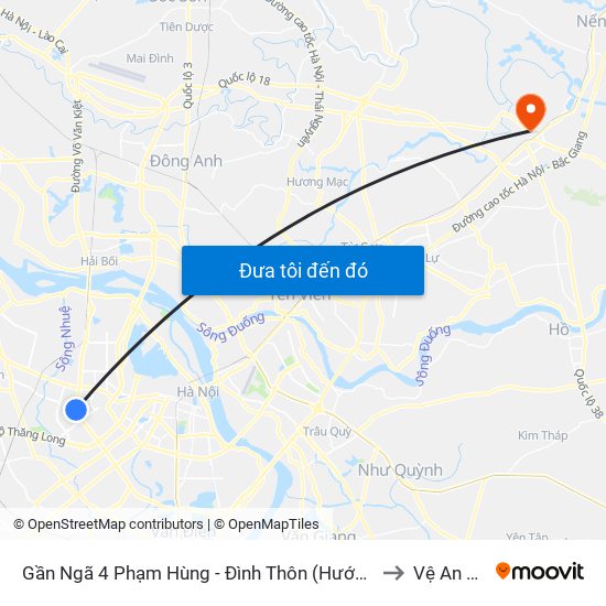 Gần Ngã 4 Phạm Hùng - Đình Thôn (Hướng Đi Khuất Duy Tiến)-Cột Sau to Vệ An Stadium map