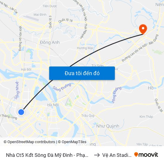 Nhà Ct5 Kđt Sông Đà Mỹ Đình - Phạm Hùng to Vệ An Stadium map