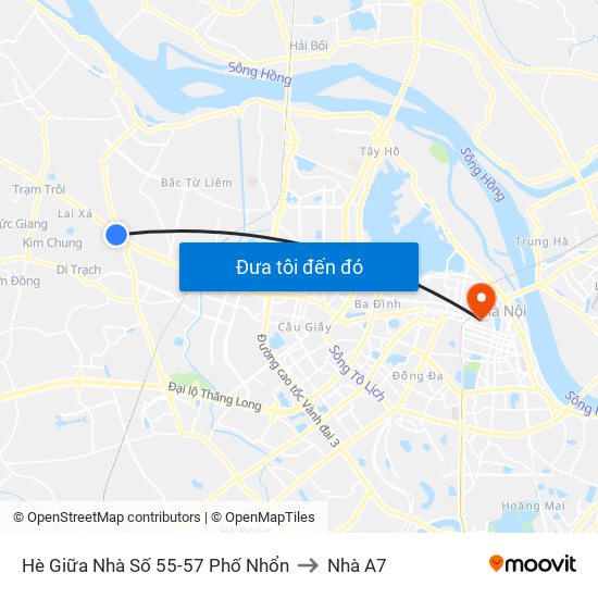 Hè Giữa Nhà Số 55-57 Phố Nhổn to Nhà A7 map