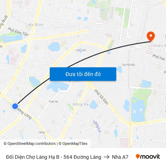 Đối Diện Chợ Láng Hạ B - 564 Đường Láng to Nhà A7 map