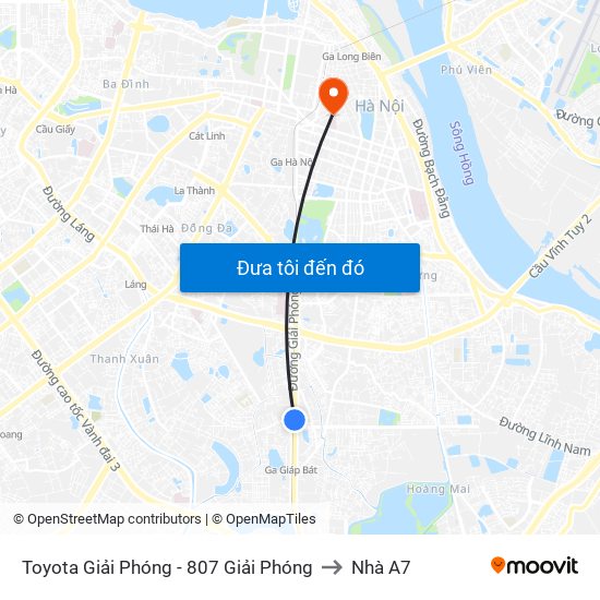 Toyota Giải Phóng - 807 Giải Phóng to Nhà A7 map