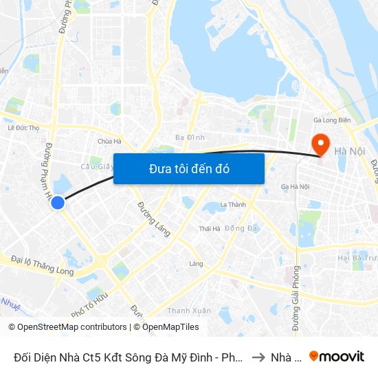 Đối Diện Nhà Ct5 Kđt Sông Đà Mỹ Đình - Phạm Hùng to Nhà A7 map