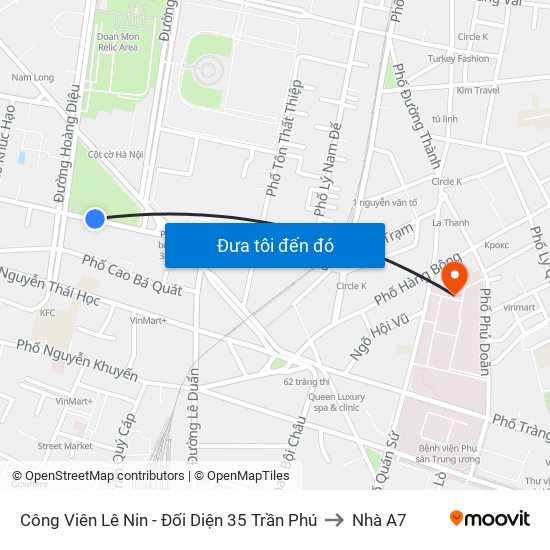 Công Viên Lê Nin - Đối Diện 35 Trần Phú to Nhà A7 map