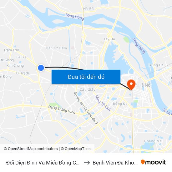 Đối Diện Đình Và Miếu Đồng Cổ (Thôn Nguyên Xá) - Đường 32 to Bệnh Viện Đa Khoa Quốc Tế Hồng Hà map