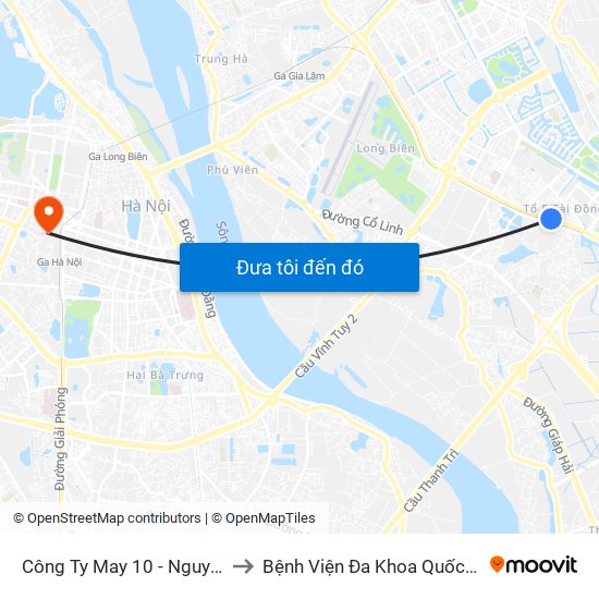 Công Ty May 10 - Nguyễn Văn Linh to Bệnh Viện Đa Khoa Quốc Tế Hồng Hà map