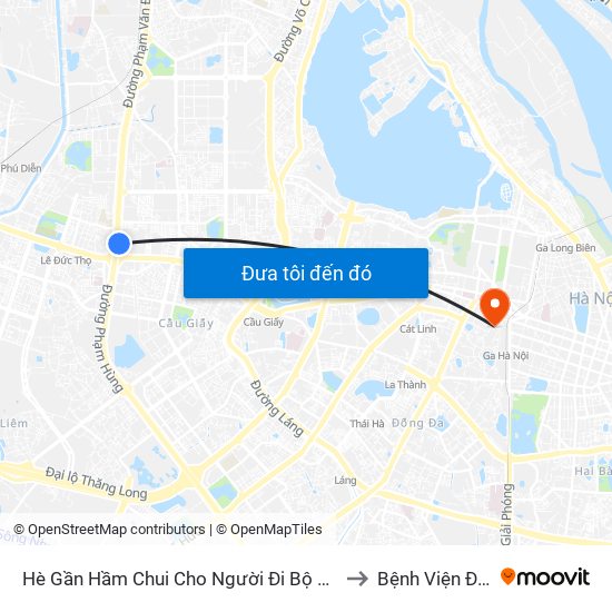 2b Phạm Văn Đồng to Bệnh Viện Đa Khoa Quốc Tế Hồng Hà map