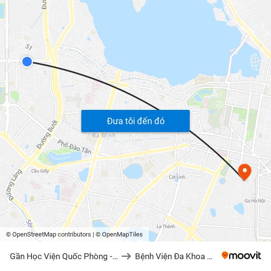 Gần Học Viện Quốc Phòng - 91 Hoàng Quốc Việt to Bệnh Viện Đa Khoa Quốc Tế Hồng Hà map