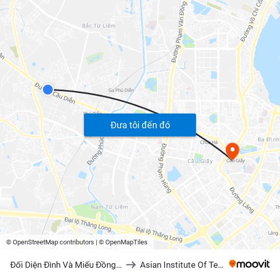 Đối Diện Đình Và Miếu Đồng Cổ (Thôn Nguyên Xá) - Đường 32 to Asian Institute Of Technology Vietnam (Ait-Vn) map