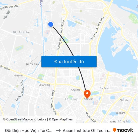 Đối Diện Học Viện Tài Chính - Đường Đức Thắng to Asian Institute Of Technology Vietnam (Ait-Vn) map
