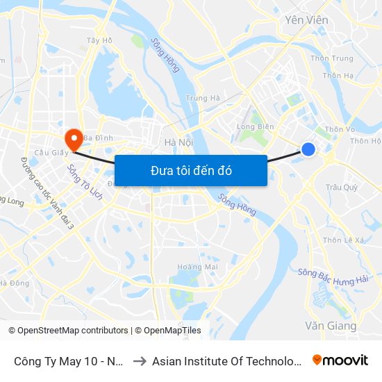 Công Ty May 10 - Nguyễn Văn Linh to Asian Institute Of Technology Vietnam (Ait-Vn) map