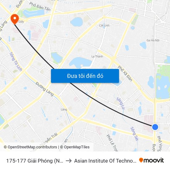 175-177 Giải Phóng (Ngã 3 Lê Thanh Nghị) to Asian Institute Of Technology Vietnam (Ait-Vn) map