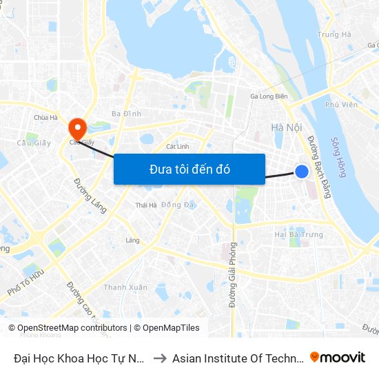 Đại Học Khoa Học Tự Nhiên - 19 Lê Thánh Tông to Asian Institute Of Technology Vietnam (Ait-Vn) map
